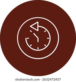 History Vector Line Circle Icon Design