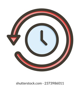 Icono De Colores Relleno De La Línea Espesa Del Vector De Historia Para Uso Personal Y Comercial.
