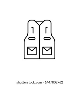 History, vest icon. Simple thin line, outline vector of History icons for UI and UX, website or mobile application