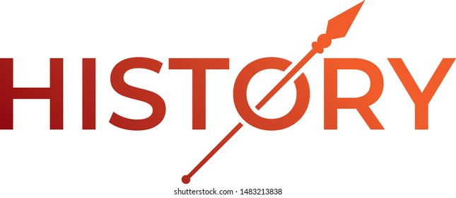 history word. history word and spear symbol