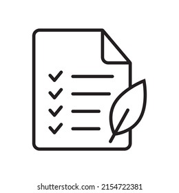 History, writing icon. Checklist vector icon. Black illustration isolated on white background for graphic and web design.