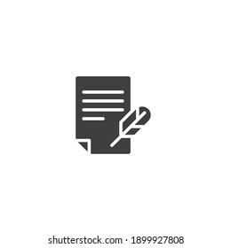 Geschichte, Schriftbild. Solider Stil für Web-Vorlage und App. Einfache dünne Linie, Poesie, Buchkonzept, Bildung, Vektorgrafik-Design auf weißem Hintergrund. EPS10