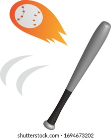 Hit a ball with a bat.
