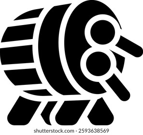 hit bedug icon design glyph style