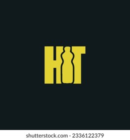 HIT with Bottle in center Creative and Modern Vector Design