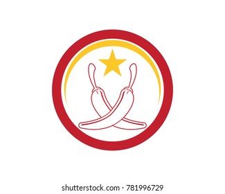Hit chili logo design template