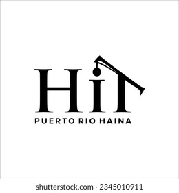 hit crane logo design vector
