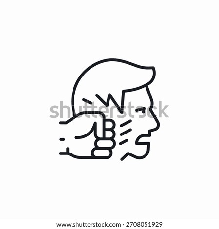 hit face icon sign vector