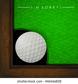 To hit the golf ball in to the hole of snooker table.(EPS10 art vector)