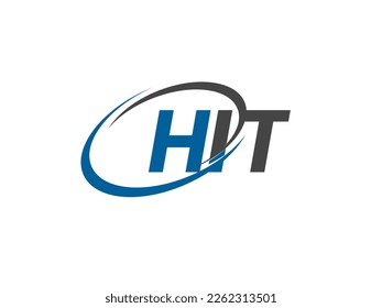HIT letter creative modern elegant swoosh logo design