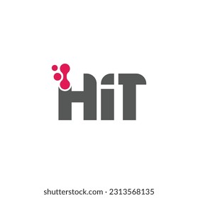 HIT Letter Initial Logo Design Template Vector Illustration . concept for the logo of a business company specialized in cyber security- technology