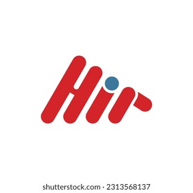 HIT Letter Initial Logo Design Template Vector Illustration . Triangle concept for the logo of a business company specialized in cyber technology