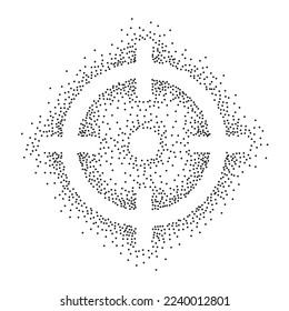 hit and miss - dot marks dispersion around the target