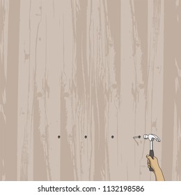 Hit the nail with a hammer