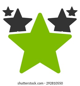 Hit parade icon from Competition & Success Bicolor Icon Set. Vector style: flat bicolor symbols, eco green and gray colors, rounded angles, white background.