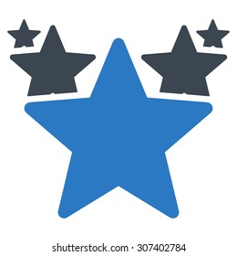 Hit parade icon. Vector style is flat bicolor symbols, smooth blue colors, rounded angles, white background.