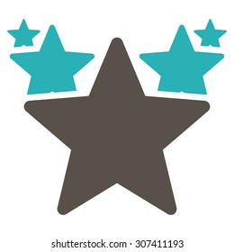 Hit parade icon. Vector style is flat bicolor symbols, grey and cyan colors, rounded angles, white background.