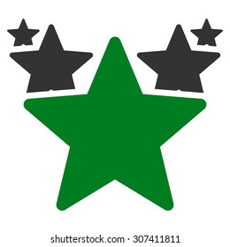 Hit parade icon. Vector style is flat bicolor symbols, green and gray colors, rounded angles, white background.