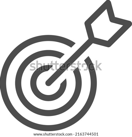 Hit target and bow and arrow icon