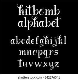 Hitbomb vector alphabet lowercase characters. Good use for logotype, cover title, poster title, letterhead, body text, or any design you want. Easy to use, edit or change color. 