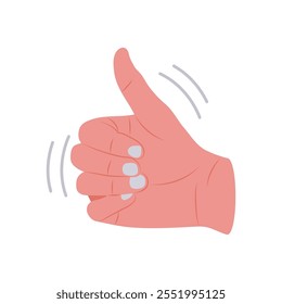 Hitchhiking Hand Gesture Icon, Vector illustration