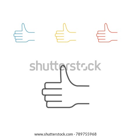 Hitchhiking line icon.