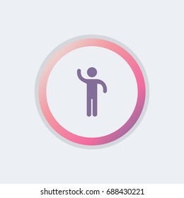  hitchhiking man icon