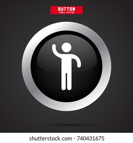  hitchhiking man icon