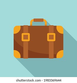 Hitchhiking suitcase icon. Flat illustration of Hitchhiking suitcase vector icon for web design