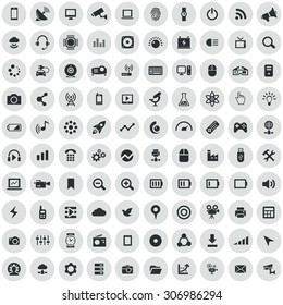 hi-tech 100 icons universal set for web and mobile