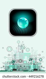 Hi-tech abstract background - vector illustration
