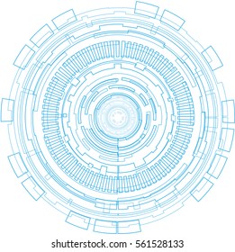 hi-tech abstract  background vector illustration and digital technological circle. 