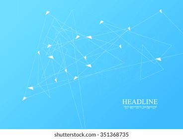 Hi-tech abstract low poly background. Vector design