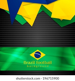 Hi-tech background with Brazilian flag. Vector design