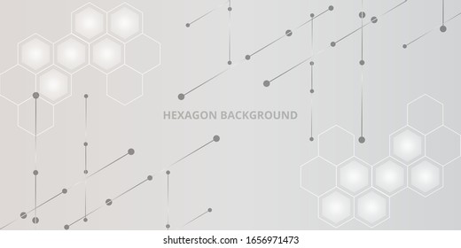 Hi-tech background design. The concept of chemical engineering, genetic research, innovative technologies. Hexagonal background for digital technology, medicine, science, research and healthcare.