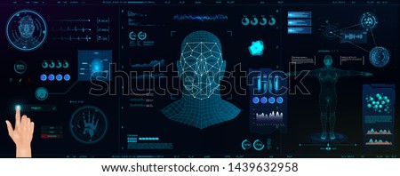 Hi-tech Biometric Identification and recognition system of person. Full scan and person authentication(Fingerprints, Palm, Voice, Face and body with temperature indicators and BPM heart).  Ai scan