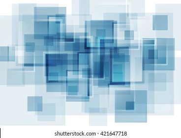 Hi-tech blue abstract background, geometric templare, vector art design