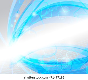 Hi-tech blue abstraction. Vector illustration