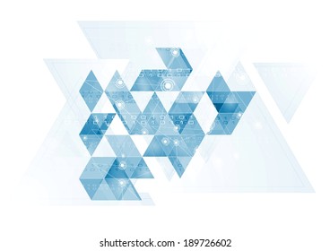 Hi-tech blue background. Vector illustration eps10
