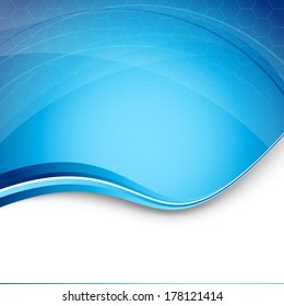 Hi-tech blue modern background template. Vector illustration