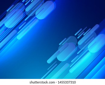 Hi-tech blue shapes abstract background. Vector graphic geometric design