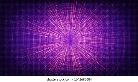 Hi-tech Circle with Circuit Microchip Line Technology on blue Background,Digital and Communication Concept design,Vector illustration.