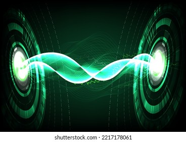 Iluminación de la señal de luz de la tecnología de la energía de círculo Hitech diseño gráfico de fondo abstracto ilustración vectorial futurista