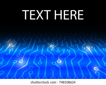Hi-Tech Circuit Board vector, Technology background, Blank top area for fill text