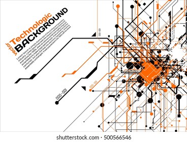 hi-tech circuits industrial abstract background electronic 