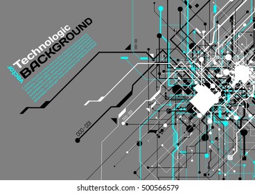 hi-tech circuits industrial abstract background electronic 