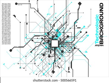 hi-tech circuits industrial abstract background electronic 