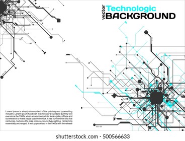 hi-tech circuits industrial abstract background electronic 