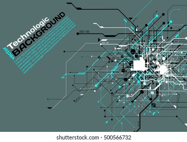 hi-tech circuits industrial abstract background electronic 