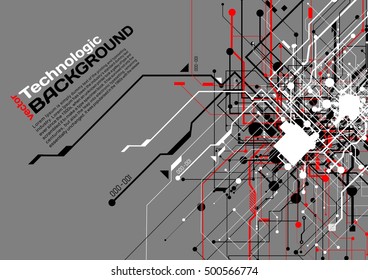 hi-tech circuits industrial abstract background electronic 